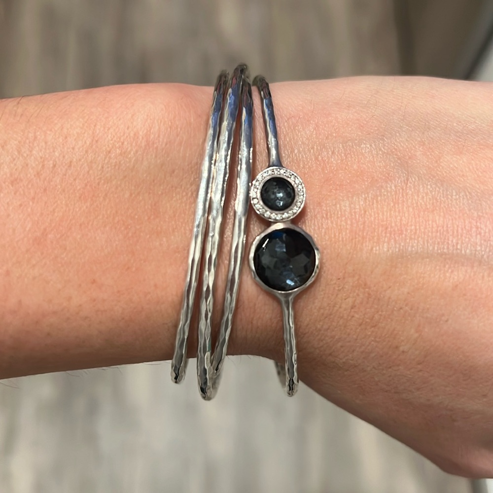 Ippolita rock candy and hammered silver bangles